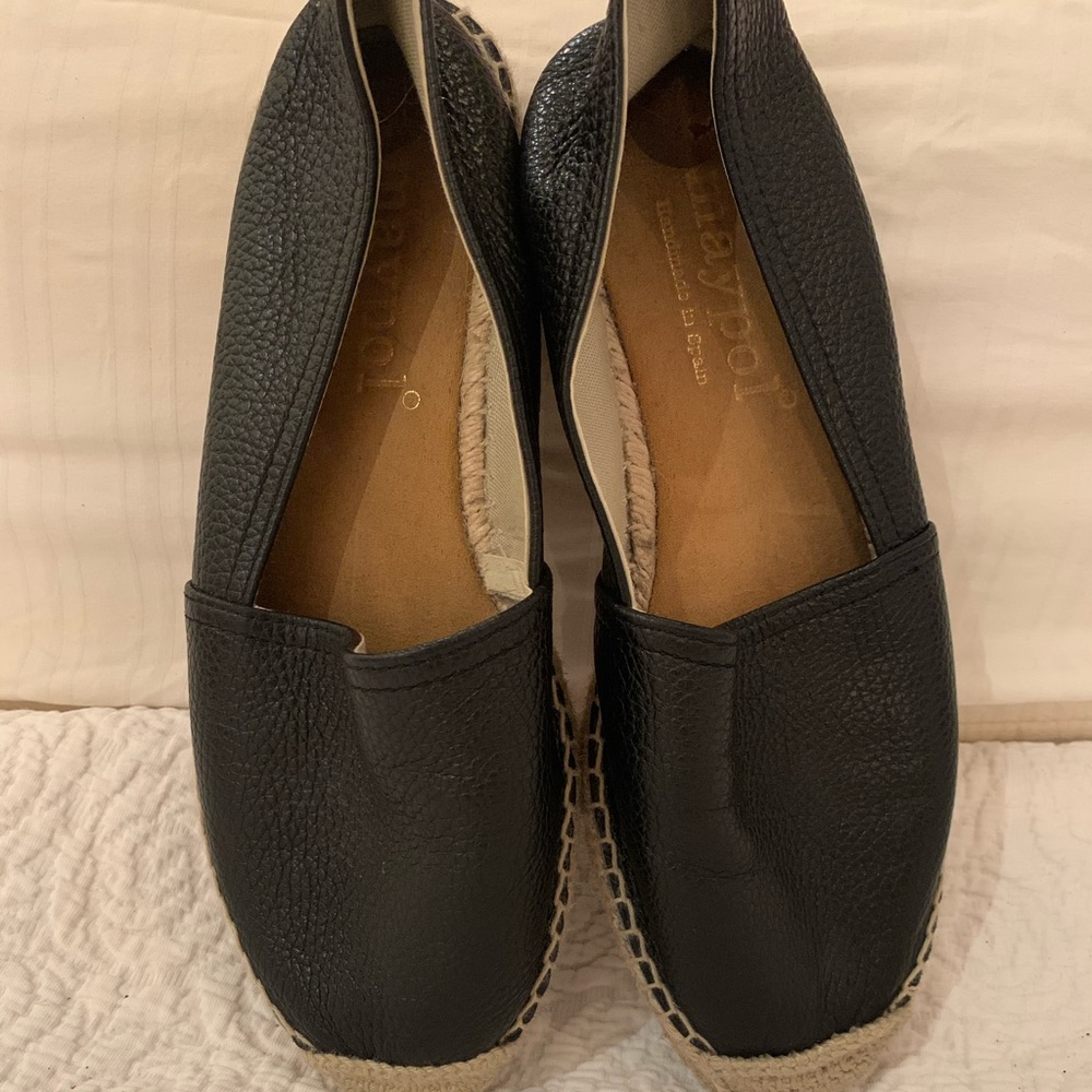 Leather handmade espadrilles